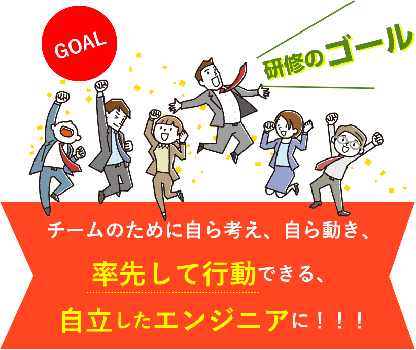 チームのために自ら考え、自ら動き、率先して行動できる、自立したエンジニアに！！！