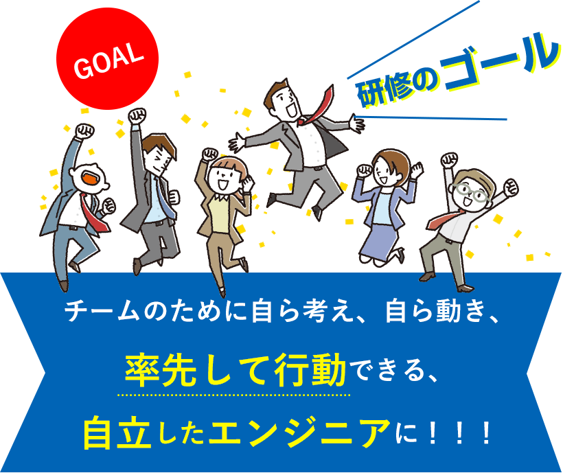 チームのために自ら考え、自ら動き、率先して行動できる、自立したエンジニアに！！！